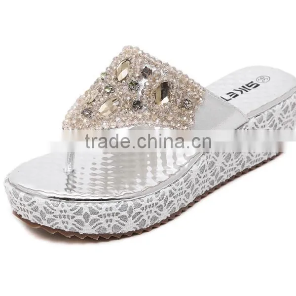Zm50139b Ladies Rosary Sandal Wholesale Wedge Heel Women Shoes photo-2