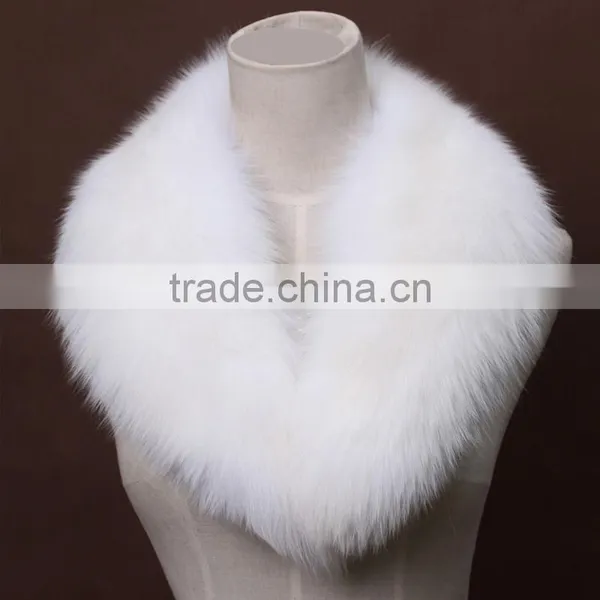 Myfur Newest Design Fashion Wine Red Color Soft Fox Body Fur Long Collar photo-3