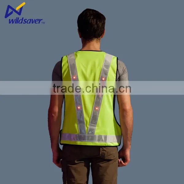 Hi Vis Security Flashing Warning Road Uniform Vest for Mens photo-3