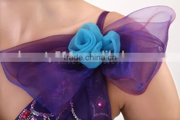 A-Line Princess Mini Jersey Cocktail Party Homecoming Prom Dress Organza Spaghetti Strap Beaded Prom Party Dress photo-5