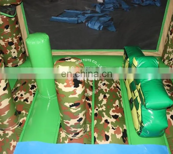 Water Slides With Bouncer Camouflage Inflatable Games Outdoor Games photo-5