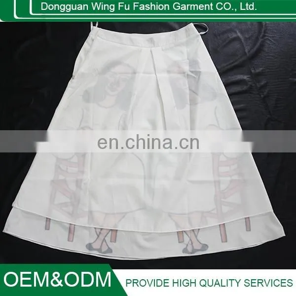 2015 New Fashion Portraits Printed High Waist Slim Skirt Ladies Pleated Skirt Black and White Printing Skirt photo-2
