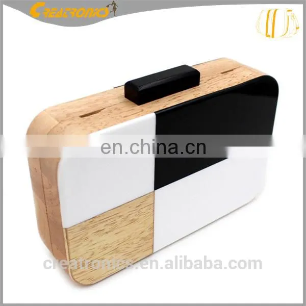 Trendy Mixed Color Clutch Bag Fashion Box Clear Acrylic Evening Bag photo-3