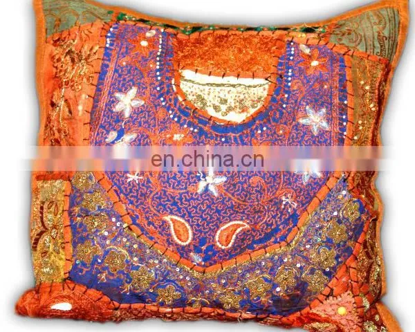 Khambria Work Indian Traditional Ethnic Cushion Cover Wholesale photo-5