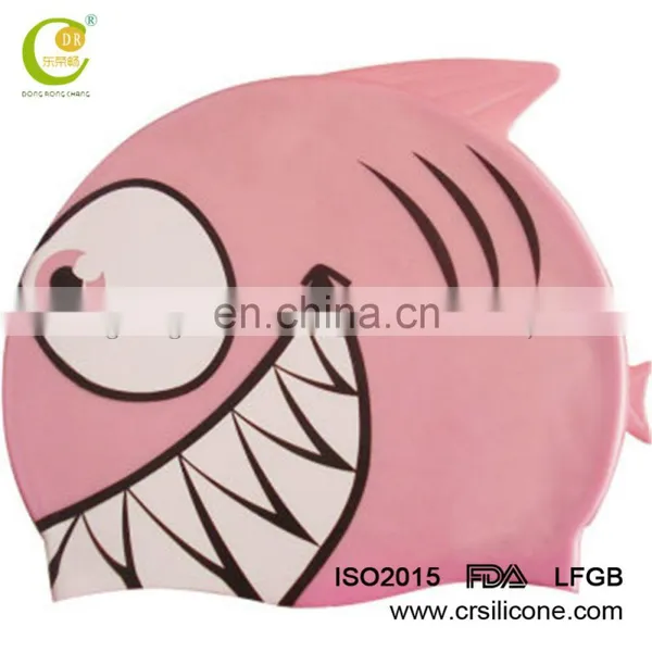 Silicone Rubber Children Swimming Cap Adult Men Women Waterproof Swim Caps photo-5