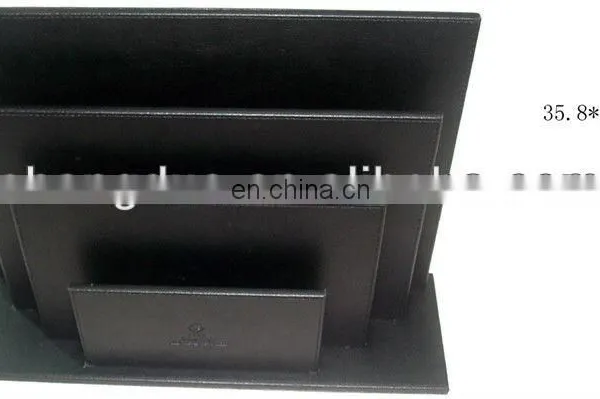 Promotional New Design High Quality OEM for Sale Leather Office Magazine Rack photo-2