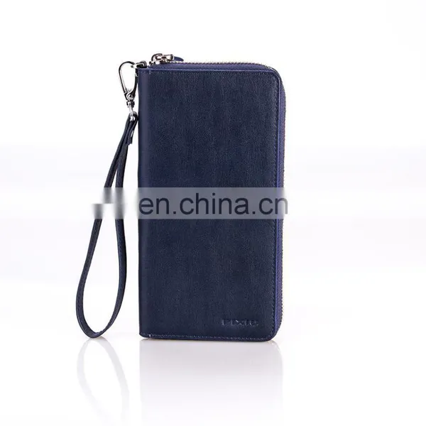 Realiable Quality New Style Bule Leather Popular Ladies Leather Wallet Sellers photo-2