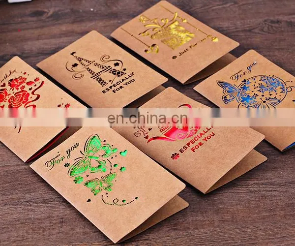 New Design Happy Birthday Handmade Greeting Card With Rose Flower Birthday Greeting Card photo-3