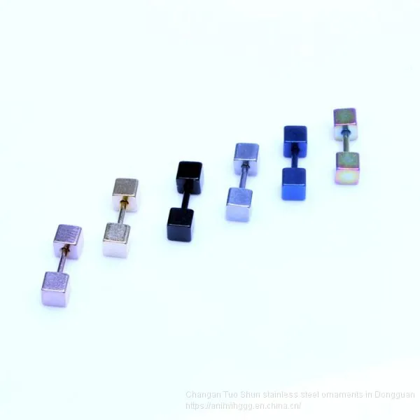 New Simple Square Thin Rod Ear Nail, Eyebrow Nail, Lip Nail, Human Body Foreign Trade Accessories Manufacturer Wholesale photo-3
