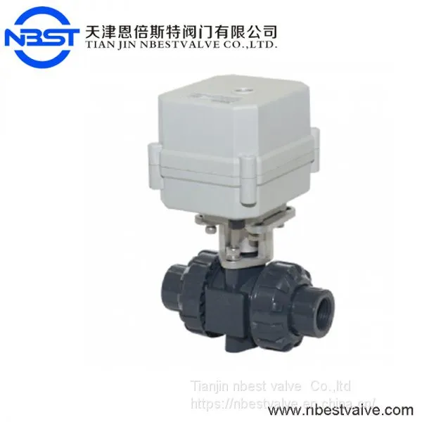 Dn20 AC220V Electric Pvc Ball Valve 3/4inch photo-2