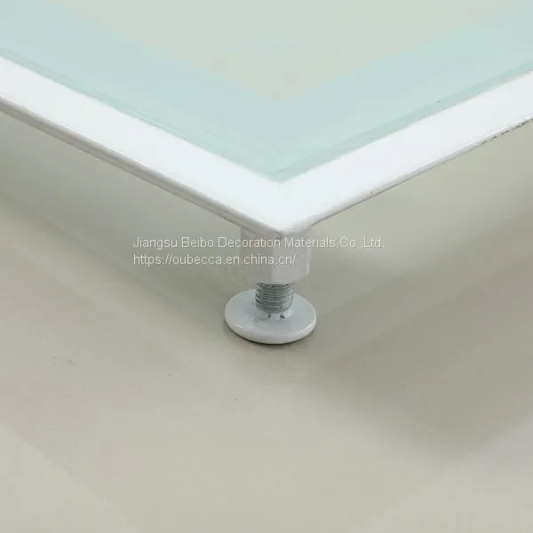 High-strength Tempered Glass Anti-static Raised Floor for Office, Glass, Plank and Bedroom 600 photo-2