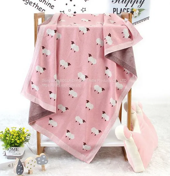 New Hot Selling Knitted Cotton Blanket a Good Partner for Baby Sleeping Soft and Light Baby Blanket Outdoor Windproof Blanket photo-3