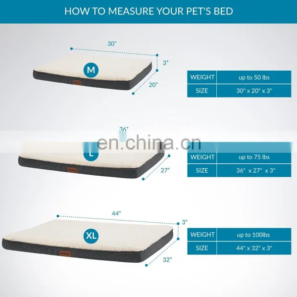 Comfy Portable Indestructible Grey L XL Raised Dog Pet Mat Bed With Private Label photo-4
