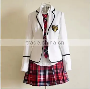 China Manufacturer Three-piece Suit Jacket Shirt Bust Skirt Uniform for Students Quality Choice photo-2