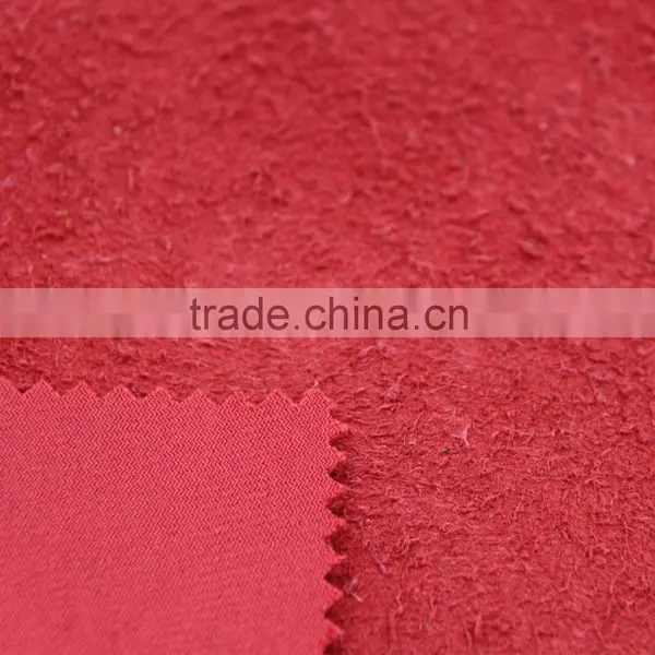 Long Pile Leather Flocking Powder Knitted Fabric for pu Coating Fabric photo-2