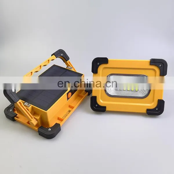 High Quality Cold and Warm White Light Warning Light Portable Outdoor Solar Charging Spotlight photo-4