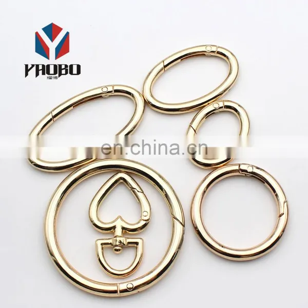 Heart Shaped Metal Carabiner Customized Gate Snap Clip Open Hook Spring photo-4