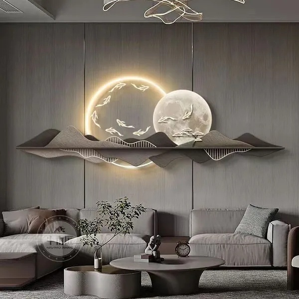 The Living Room Has a Backing Sofa and a Picture of Nine Fishes16 photo-4