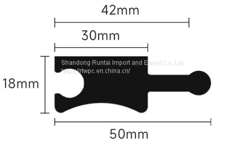 50*18mmWPC Solid Rotating Grille Wall Panel
