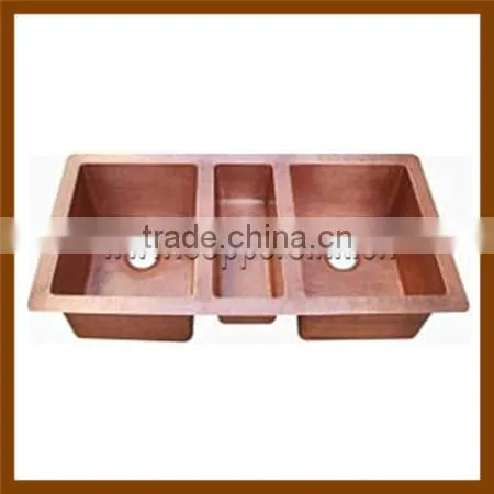 Hammered Copper Kitchen Sink,Copper Series photo-3
