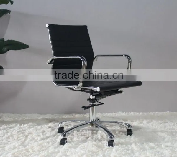 Replica Italian Graceful Design Aluminum Frame and Armrest Italian Genuine Leather Charles and Ray High Back Office Chair photo-2