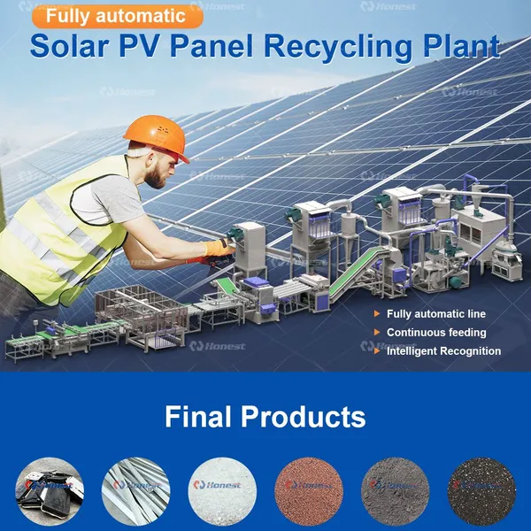 Fully Automatic Waste Solar Panel Recycling Machine Production Line Configuration