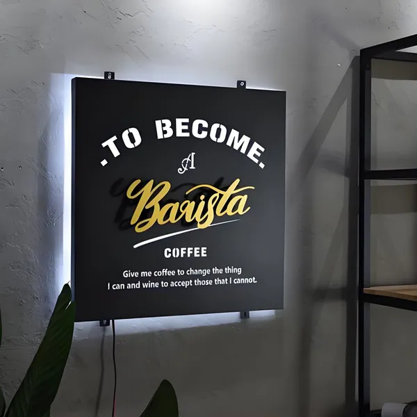 Laser Cut Led Light Box Stainless Steel Illuminated Business Logo Sign Customize Hollow Out Led Shop Logo Light Box photo-5