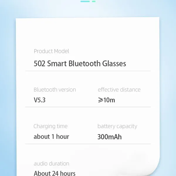 Smart Glasses Bluetooth Music Ai WiFi Translate Open-Ear Sport Fashion 1200W photo-2