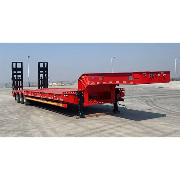 Construction Machinery Transport Low Bed Semi  Trailer