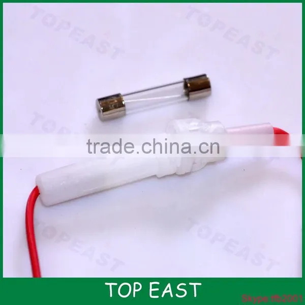 12V/24V Cigarette Lighter Socket With Alligator Clips Cables Have Fuse - Black + Red photo-3