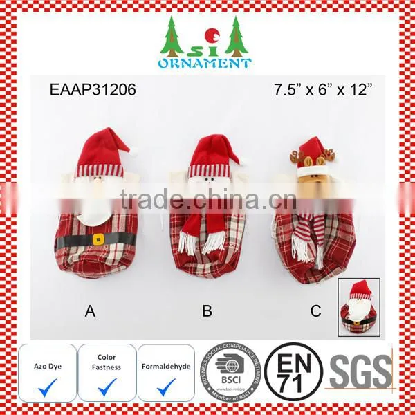 Traditional Red and Green Felt Christmas Candy Bag photo-2