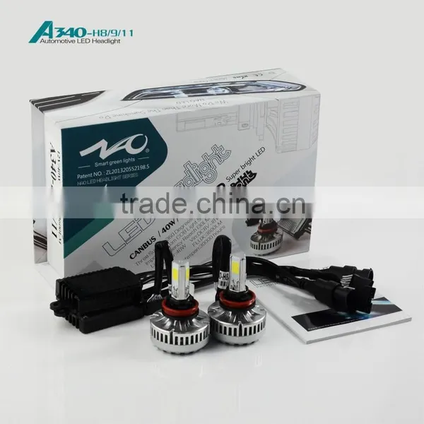 B-deals High Power A340 Single Lamp 40w 3600lm Cob Chip Headlamp h8 h9 H10 Car Led Lighting Headlight photo-6