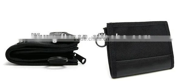 2016 Best Sale Promotional Good Price Polyster Custom Hook and Loop Bifold Male Wallet Wholesale photo-3
