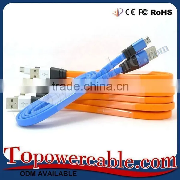 Flat Micro Male Usb2.0 To Male Usb Cable For Samsung S7 photo-4