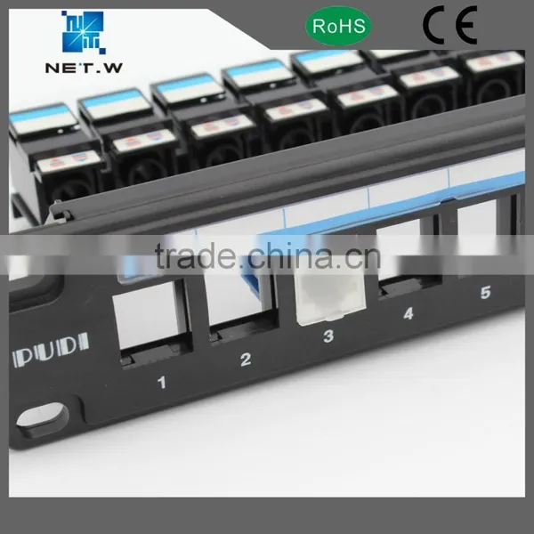 Empty Patch Panel, 24 Port 1U Keystone Jack Snap in Blank Panel for Cat5e Cat6 RJ45 19 Inch photo-4