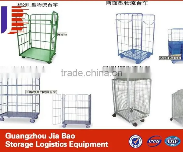 Four-wheel Logistics Warehouse Trolley , Collapsible Roller Container Storage Racks of Logistics Trolley photo-2