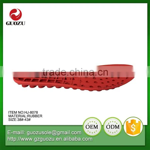 Soft and Flexable Red Color Rubber Outsoles photo-2