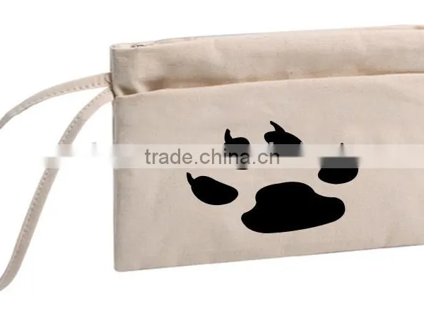 Natural Plain Cosmetic Clutch Beige Toiletry Bag Quality Choice photo-3