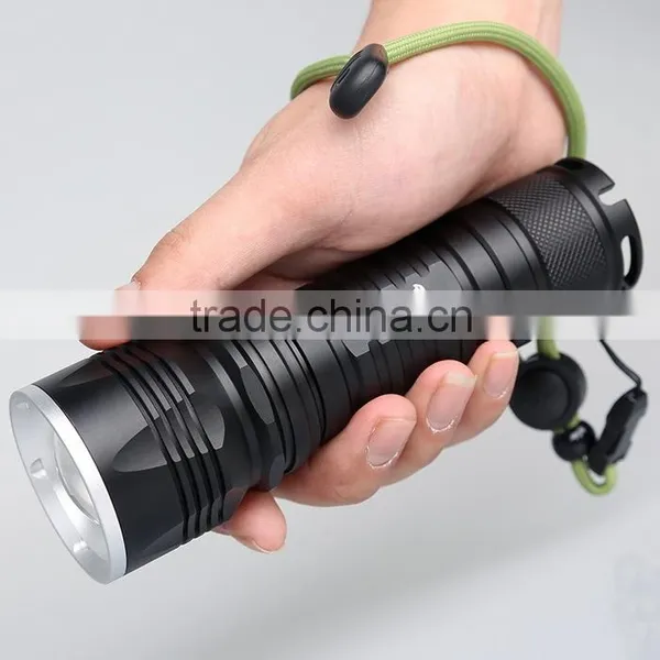 1100lumens New Design Rechargeable LED Torchlight F11-T 10W Flashlight With Focusing Zoom photo-5