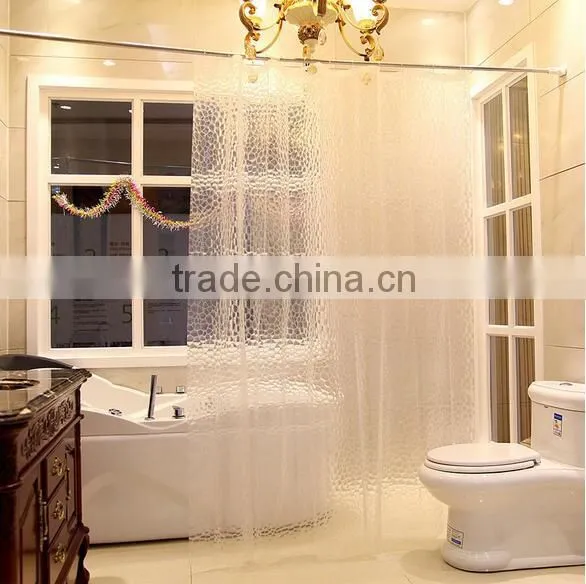 3D EVA Mildew Custom Waterproof Bathroom Shower Curtain
