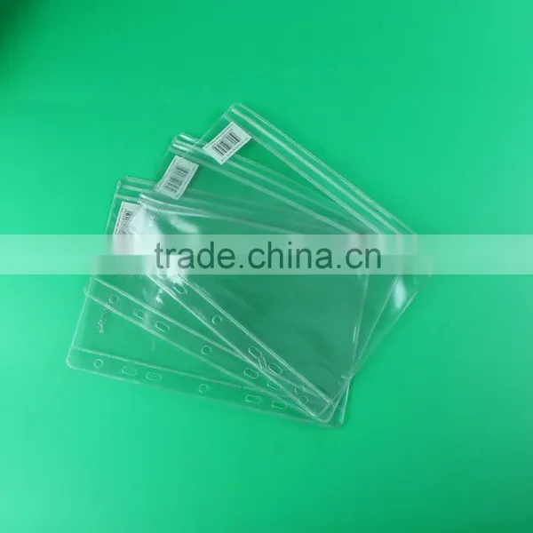 Clear Slider Zipper Bag With Punched Hole, Zip Lock Folder, PVC Pencil Case for Stationery photo-2