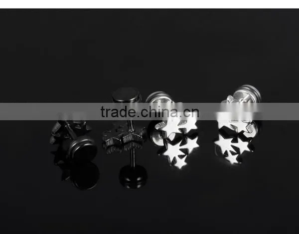 316L Jewellery for Men Factory Price Triple Star Earring photo-4