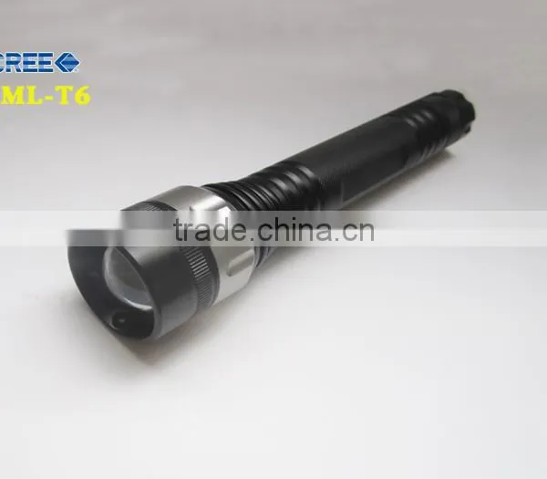 Aluminum ZOOM Function Zoom T6-10W LED Flashlight Torch Light photo-3