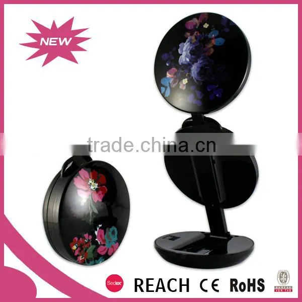 10X Magnifying Round Cosmetic Touch Switch Led Pocket Mirror Supplier's Choice photo-3