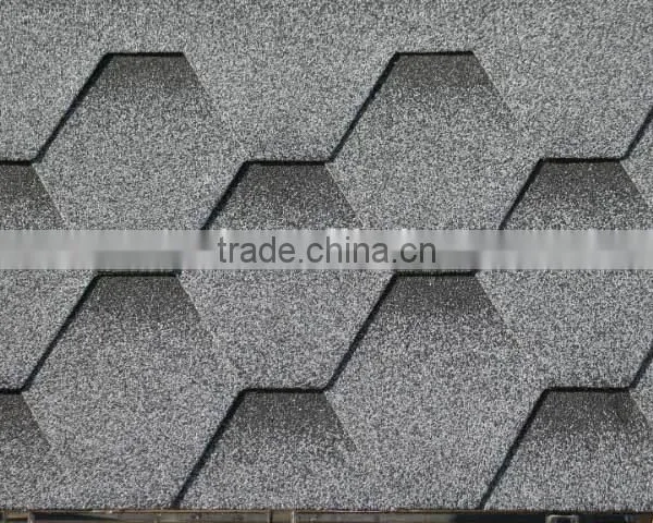 Hexagonal Mosaic Fiberglass Bitumen Roofing Material Asphalt Shingles photo-3