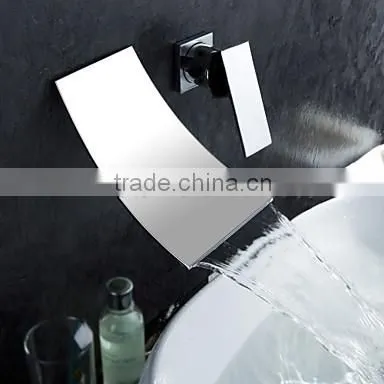 Double Handle Bathroom Waterfall Faucet Wasserfall Wasserhahn photo-4