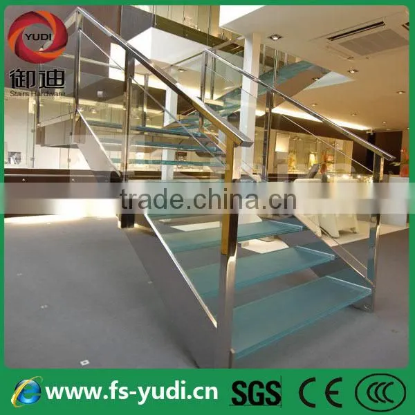 Interior Straight Tempered Glass Stair Glass Stair Prices for Sale--YUDI photo-5