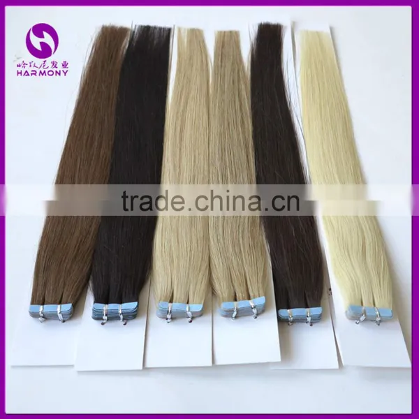 HARMONY 8-30inch Double Drawn Full Cuticle Invisible Tape Hair Extensions 100% Remy Human Hair Tape Hair Extension