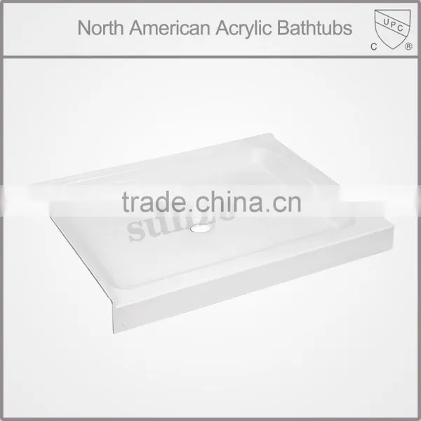 North America Market UPC/cUPC Certified Double Threshold Shower Base, Cupc Shower Base, Tile Flange Base