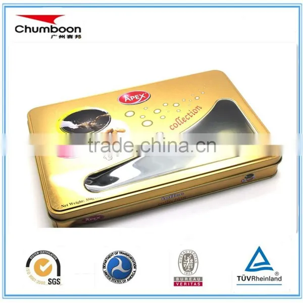 Metal Material and Tinplate Metal Type Candy Box With Pvc Window on Top photo-5